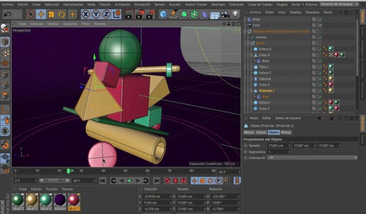 Creación de Formas Geométricas en 3D con Cinema 4D