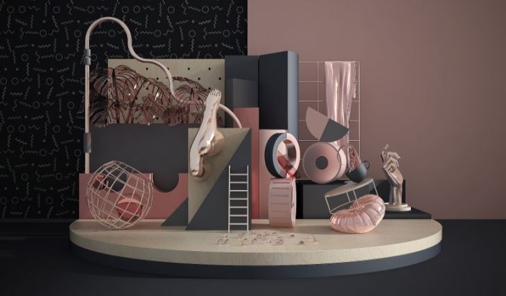 Adobe Dimensión: Diseño de una Composición Abstracta 3D